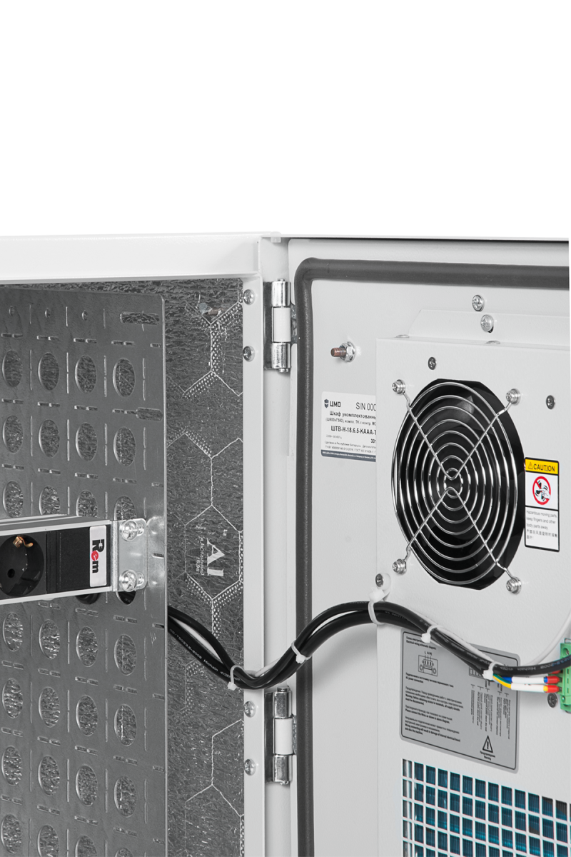 Шкаф всепогодный настенный 18U (Ш600 × Г500), комплектация ТК с контроллером MC3 и датчиками, ШТВ-Н-18.6.5-КААА-ТК-МС3