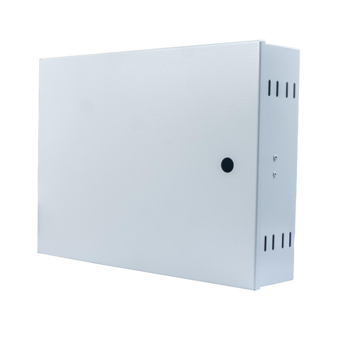 Cabeus FO-WL-24/32-SC/2LC/FC/ST-FP-K Кросс оптический настенный частично укомплектованный 24/32 порта SC/LC duplex/FC/ST (Планка SC/2LC-4 шт, планка FC/ST-4шт, планка-заглушка-1шт, сплайс-кассета-2шт, крышка для ску -1шт) серый RAL 7035