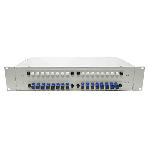 Cabeus FO-19-4FP-32FC/ST/SC-T Кросс оптический стоечный, 19, до 32 портов, серый