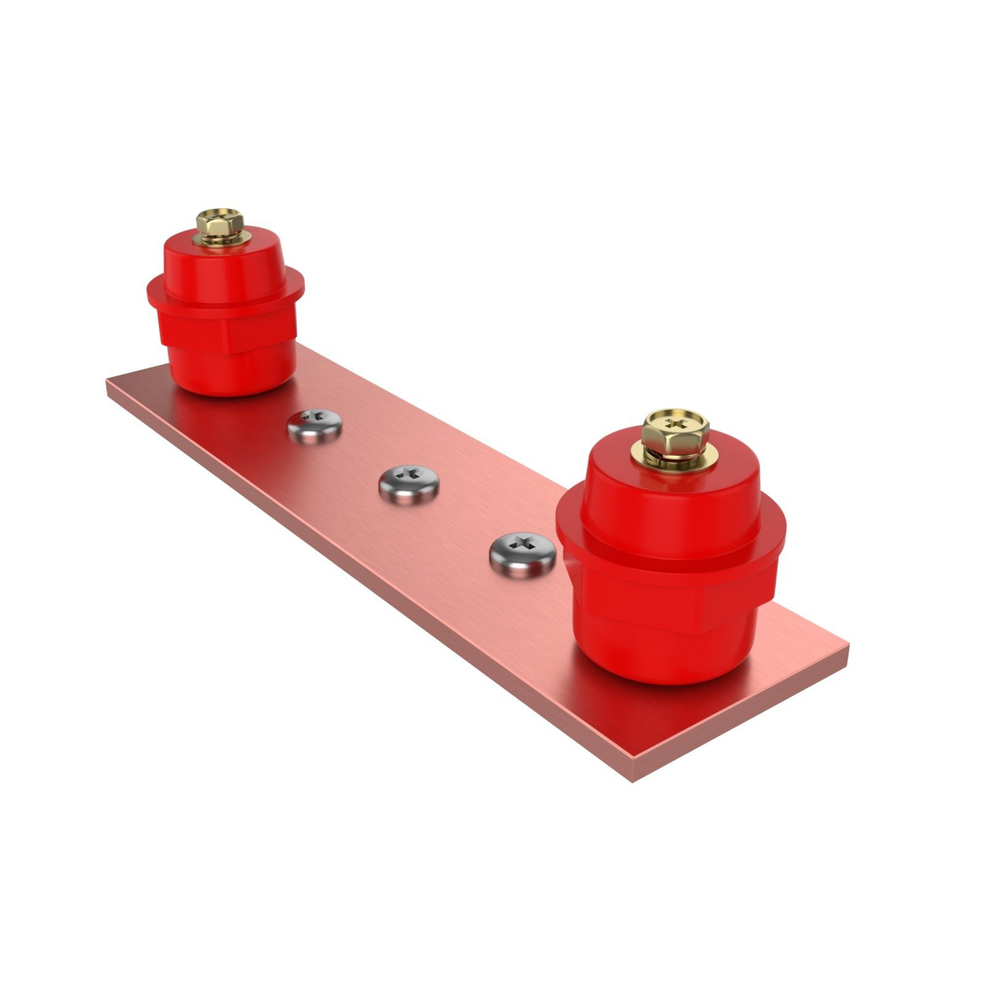 Cabeus CGB-ГЗШ-4.40-3 Главная шина заземления медная (CGB-ГЗШ) 4х40 мм, 3 подключения, 150 мм, ток 625 А