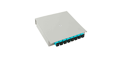 Cabeus FO-WL-8-SC/DLC-L-T Кросс оптический настенный, до 8 портов SC(DLC), ложемент - 1шт., серый