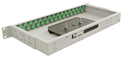 Cabeus FO-19-32FC-T Кросс оптический стоечный, 19, до 32 портов FC(ST), сплошная панель, серый