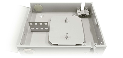Cabeus FO-WL-8-FC/ST-K-T Кросс оптический настенный,с замком, до 8 портов FC(ST), ложемент - 1шт., серый