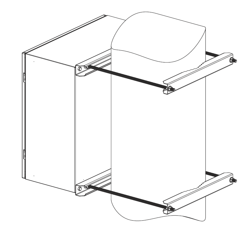 ЦМО EMW-KKC-600 Комплект крепления двойной на столб для шкафов ШТВ-Н и EMW шириной 600 мм., EMW-KKC-600