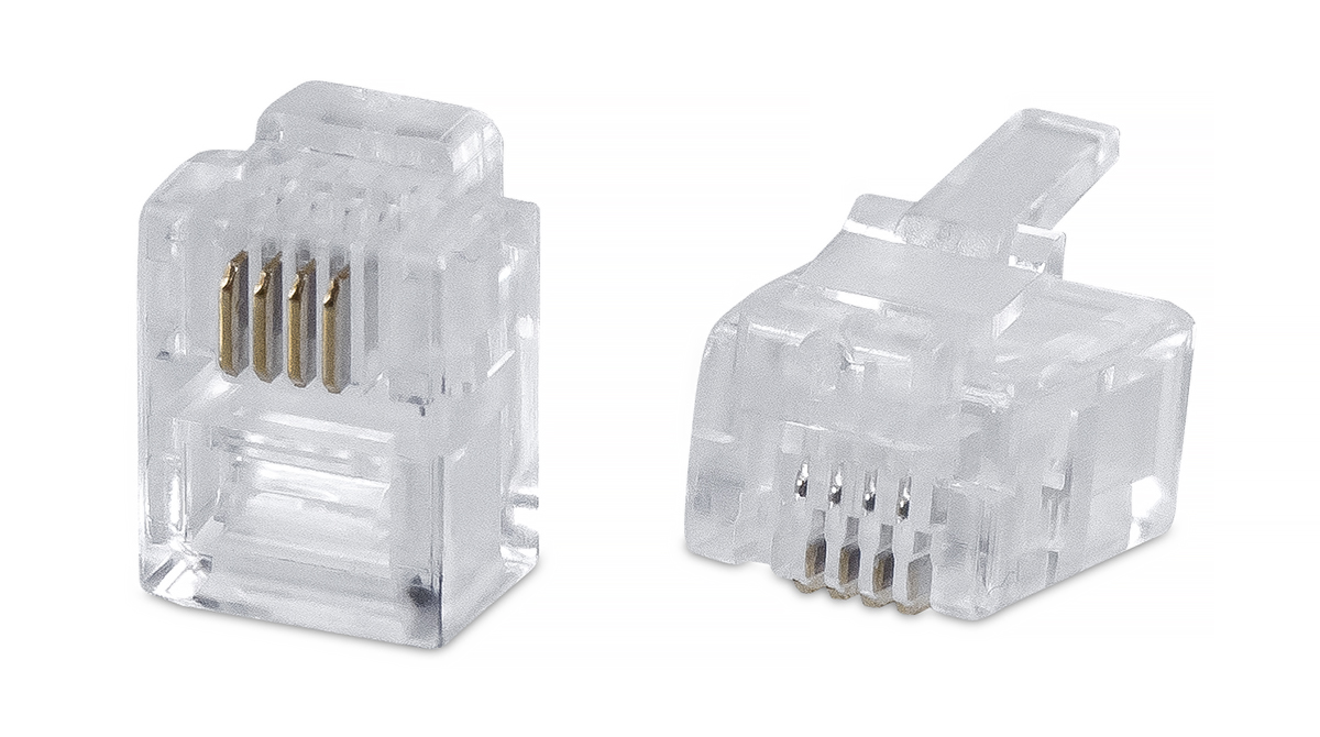Cabeus 6P4C Телефонный разъем RJ-11