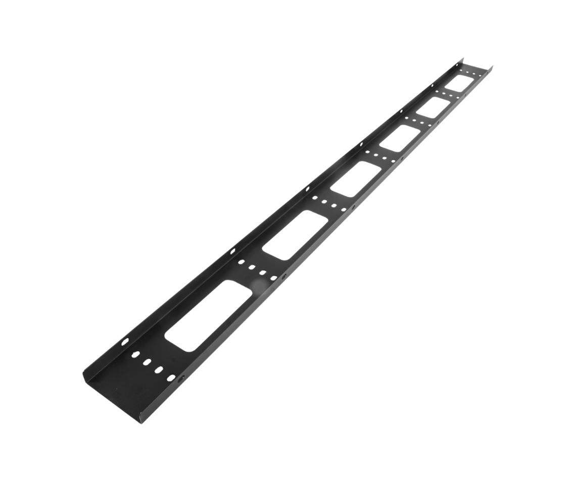 ЦМО ВКО-СТК-38-9005 Органайзер кабельный вертикальный для стойки внешний с окнами, ширина 95мм 38U, цвет черный, ВКО-СТК-38-9005