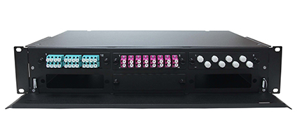 Cabeus ODF-19-6FP-48FC/ST/SC-S-BK-T Кросс оптический стоечный выдвижной, 19, до 48 портов, черный