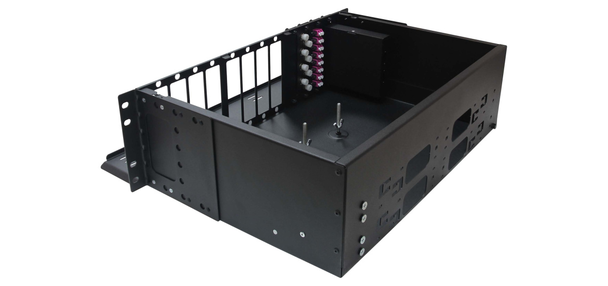 Cabeus ODF-19-12FP-96FC/ST/SC-S-BK-T Кросс оптический стоечный выдвижной, 19, до 96 портов, черный