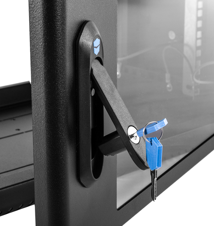 Шкаф телекоммуникационный настенный сварной 6U (600 × 660) съёмные стенки, дверь стекло, чёрный, ШРН-6.650-9005