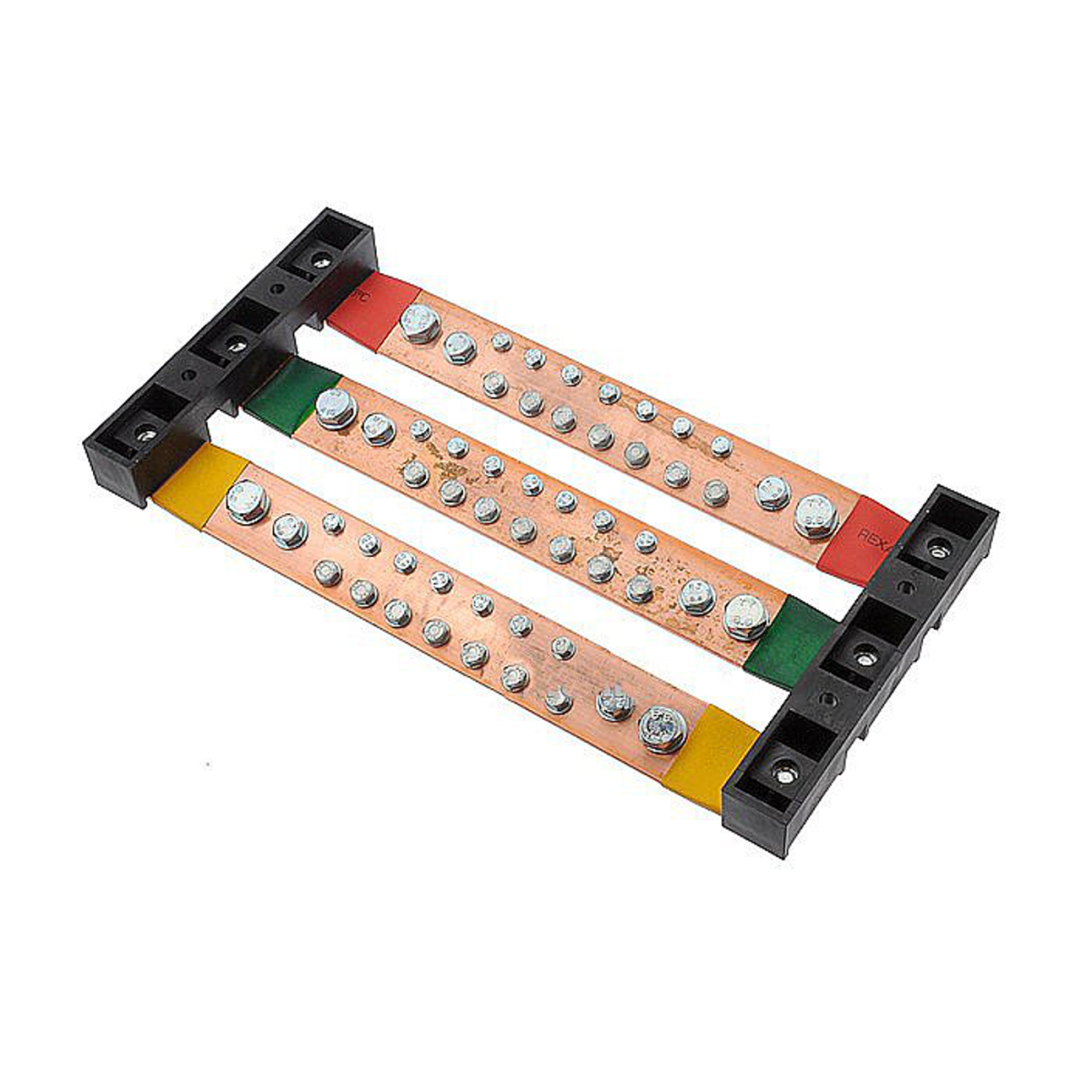Cabeus CGB-БФШ-6.30-18 Блок фазных медных шин 6х30 мм по 18 присоединений, 515х160х45 мм, 630А, 380В