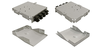 Cabeus FO-WL-8-SC/DLC-T Кросс оптический настенный, до 8 портов SC(DLC), ложемент - 1шт., серый
