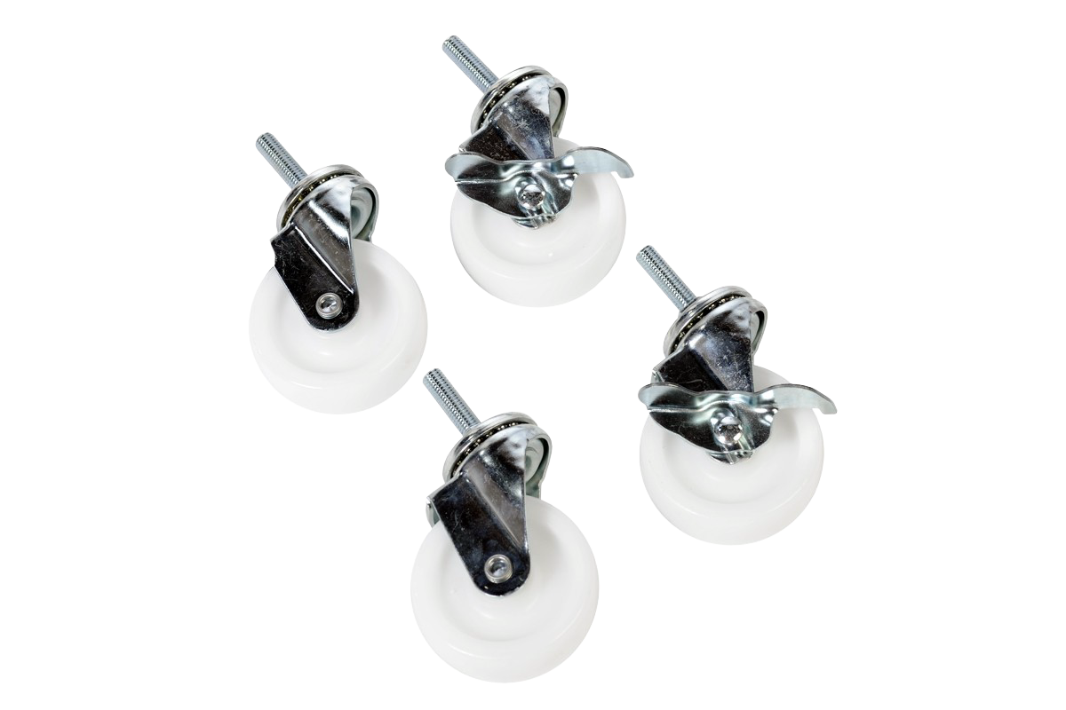 Комплект роликов 3" × 1" для стоек СТК и шкафов ШТК-Эконом, 4 шт., с тормозом 2 шт., СТК-ШТК-Э-50