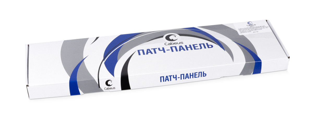 Cabeus PLHD-24-Cat.6-Dual-90-0,5U Патч-панель высокой плотности 19" (0,5U), 24 порта RJ-45, категория 6, Dual IDC, 90 градусов, с задним кабельным организатором