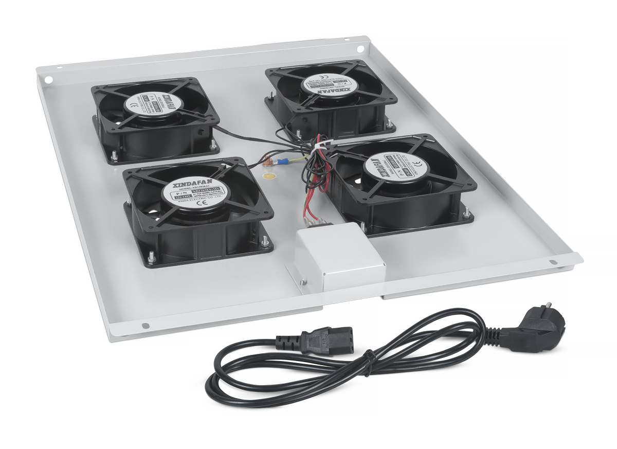 Cabeus TRAY-80 Модуль вентиляторный с 4-я вентиляторами для установки в напольные шкафы серии SH-05C, ND-05C глубиной 800мм