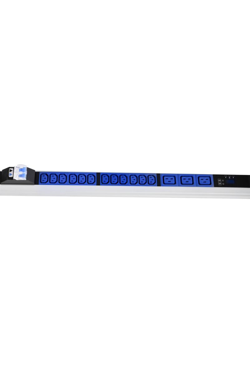 Верт блок розеток Rem-2MC, монит, измер, 1×32А, авт, 24C13, 6C19, 1420мм, шнур 3м IEC309, R-2MC3-32-24C13-6C19-A-MI-1420-3-2P