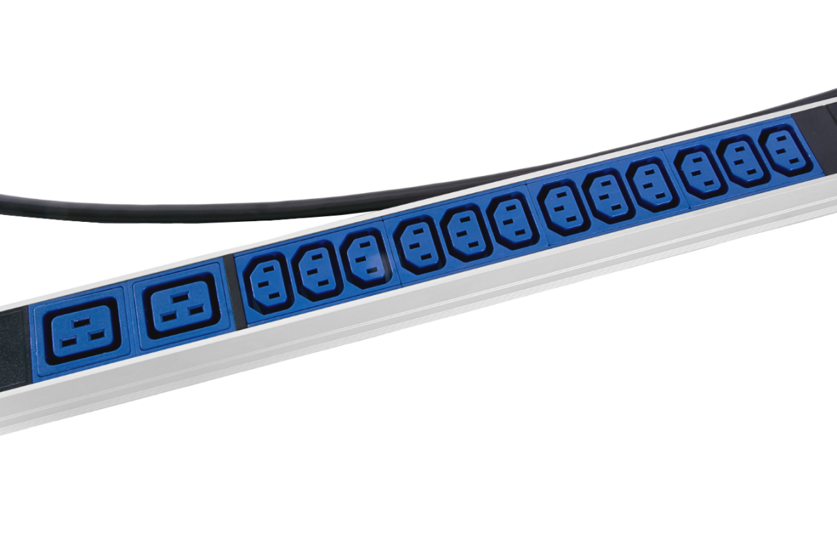 БРП (PDU) Metered Rem Rem-2MC, IEC 60320 С13 х 36, IEC 60320 С19 х 6, 1820х45х60 мм (ВхШхГ), 16А, 3ф, вход IEC 320 309 3PN, шнур 3 м, алюминий, Linux