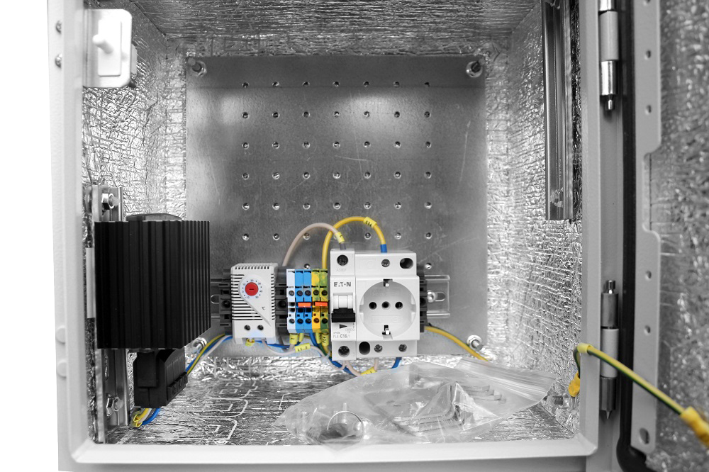 ЦМО ШТВ-НЭ-4.4.25-3ААА-Т2 Шкаф ЭКОНОМ уличный всепогодный настенный укомплектованный (В400 × Ш400 × Г250),комплектация T2-IP65