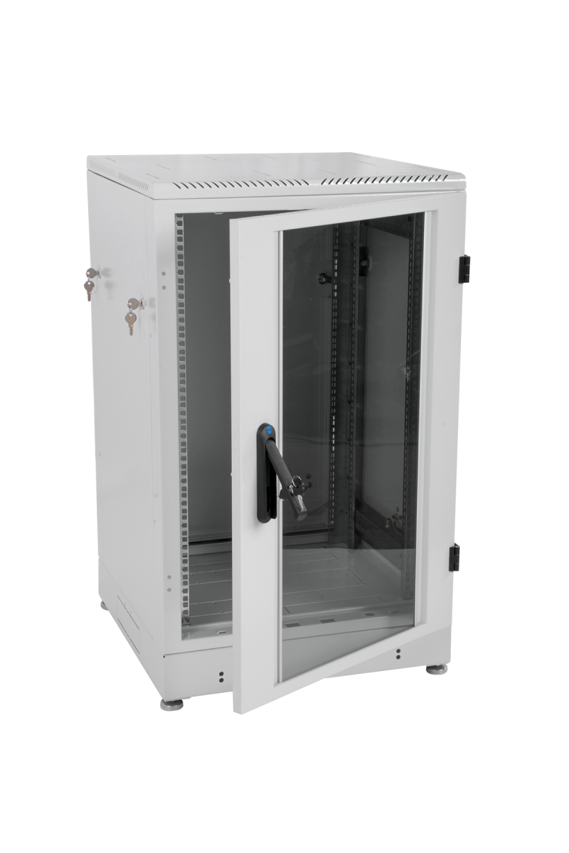 ЦМО ШТК-М-18.6.8-1ААА-9005 Шкаф телекоммуникационный напольный 18U (600x800) дверь стекло, цвет чёрный, ШТК-М-18.6. 8-1ААА-9005                    