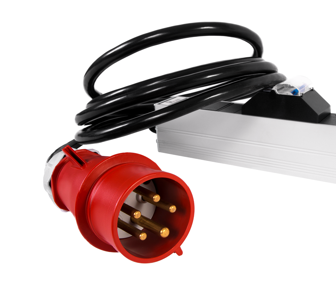 Верт блок розеток Rem-3×32, 3×32A, 6 авт, инд, 24C13, 6C19, 1420мм, шнур 3м IEC309, R-3x32-24C13-6C19-A-I-1420-3-3PN