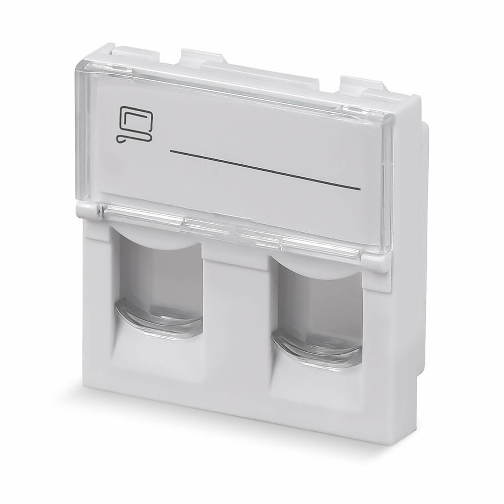 Cabeus FP-L-45-2M Вставка 45x45 (Mosaic) для 2 модулей формата Keystone Jack (арт.078610)