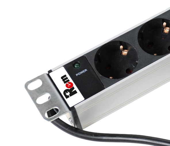 ЦМО R-16-25S-I-1820-3 Вертикальный блок розеток Rem-16 с инд., 25 Schuko, 16A, алюм., 42-48U, шнур 3 м. R-16-25S-I-1820-3