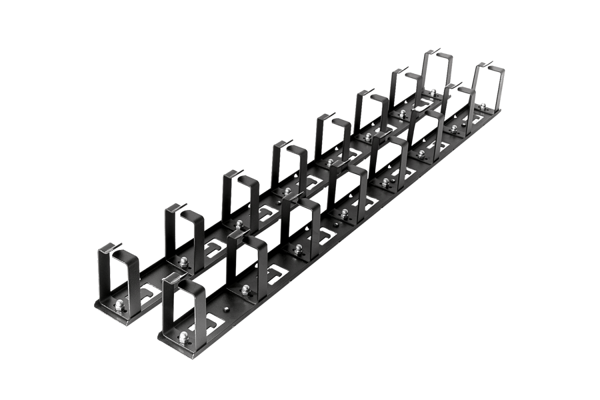 Вертикальный кабельный органайзер с окнами, 8 колец, ВКО-О-8.82-9005