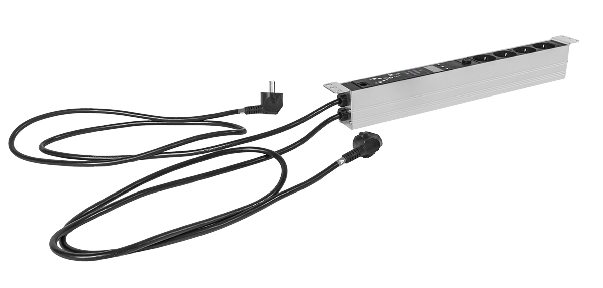 Блок розеток Rem-16 с АВР, 1×16A, 4S, подкл к контроллеру R-2MC по Modbus, 2 шнура 1,8м, R-16-4S-T-440-1.8(1.8)-S(S)
