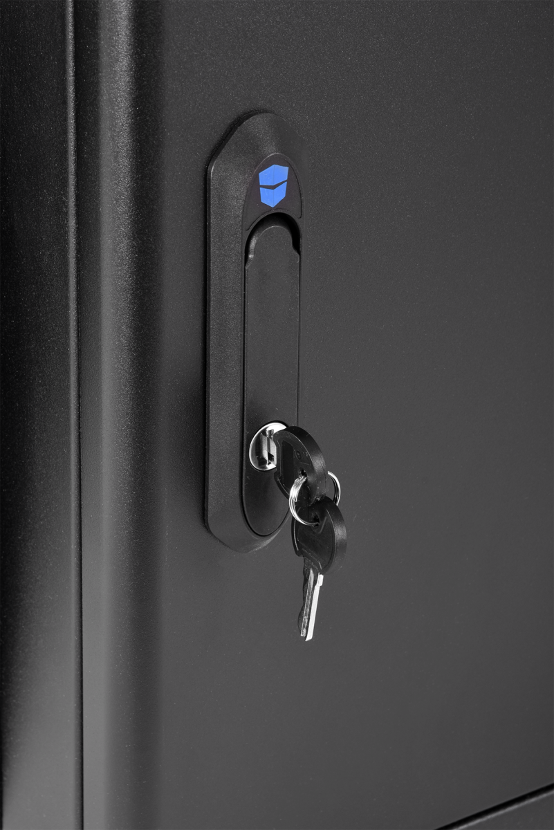 Шкаф телекоммуникационный настенный разборный 9U (600×660) съемные стенки, дверь металл, цвет черный, ШРН-М-9.650.1-9005