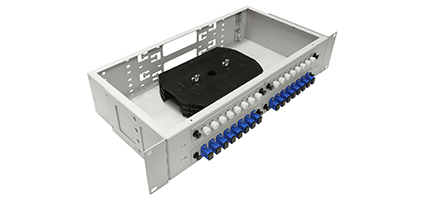 Cabeus FO-19-4FP-32FC/ST/SC-T Кросс оптический стоечный, 19, до 32 портов, серый