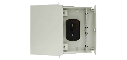 Cabeus ODF-19-48FC-K-T Кросс оптический стоечный выдвижной, с замком, 19, до 48 портов FC(ST), сплошная панель, серый