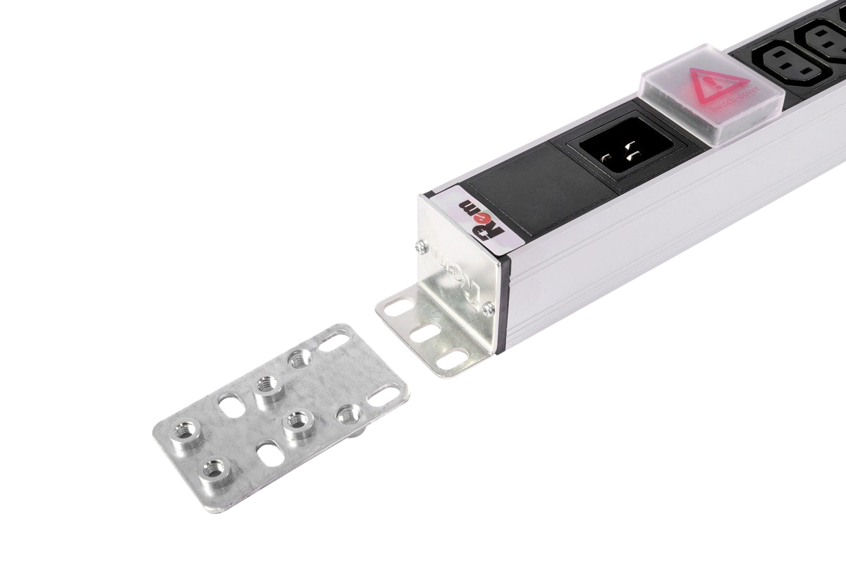 ЦМО R-16-14C13-10C19-V-1420 Вертикальный блок розеток Rem-16 с выкл., 14 IEC 60320 C13, 10 C19, вход C20 16A, алюм., 33-48U R-16-14C13-10C19-V-1420