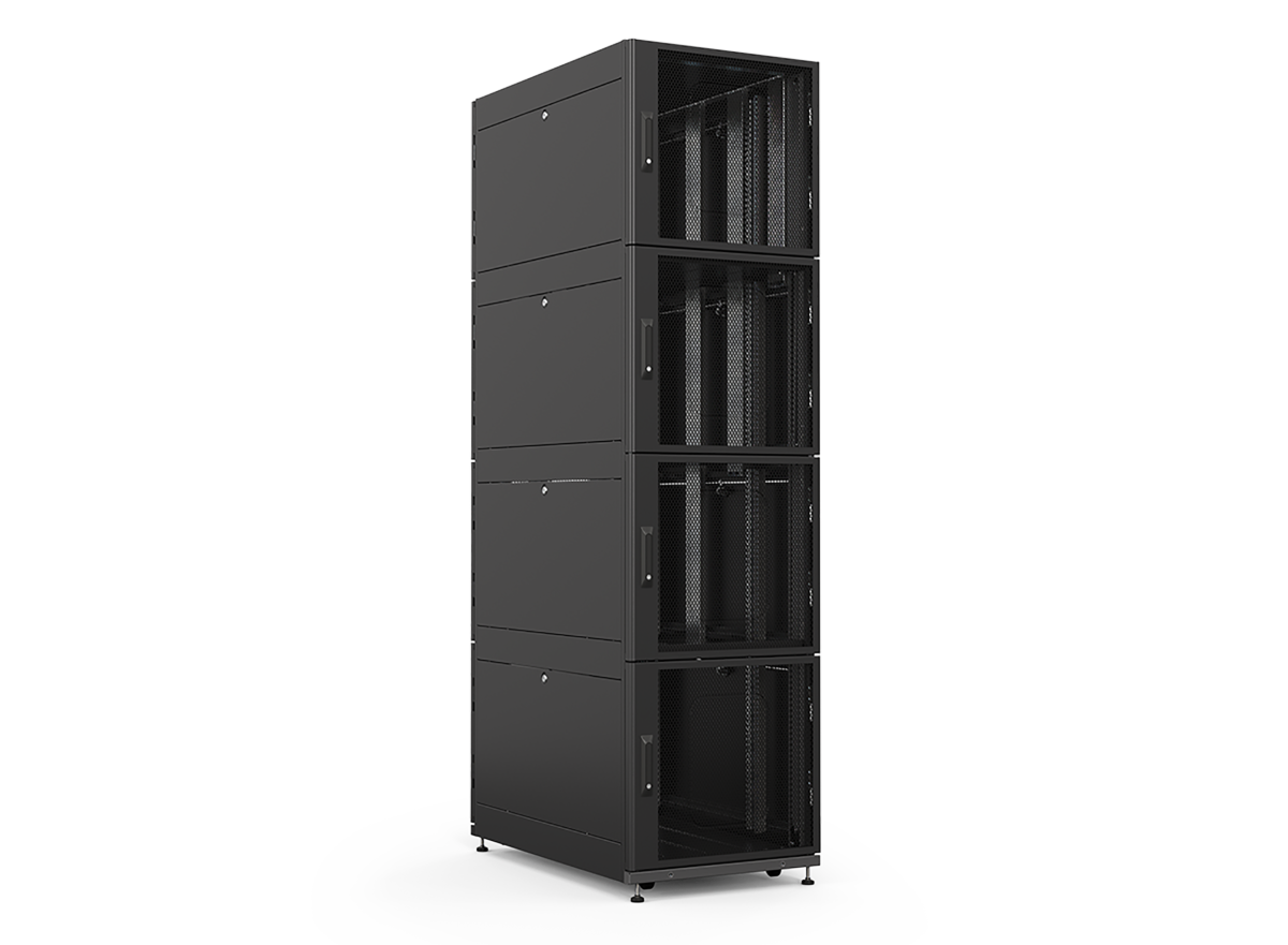ЦМО ШТК-СП-К-4-44.6.12-44АА-Ч Шкаф серверный ПРОФ напольный колокейшн 44U (600x1200) 4 секции, дверь перфор. 2 шт., черный, в сбореб ШТК-СП-К-4-44.6.12-44АА-Ч
