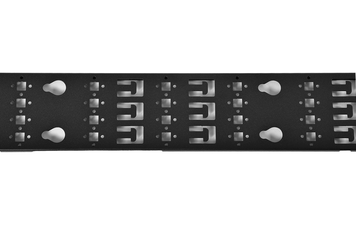 Вертикальный кабельный органайзер для шкафов EMS высотой 2200 мм, цвет черный