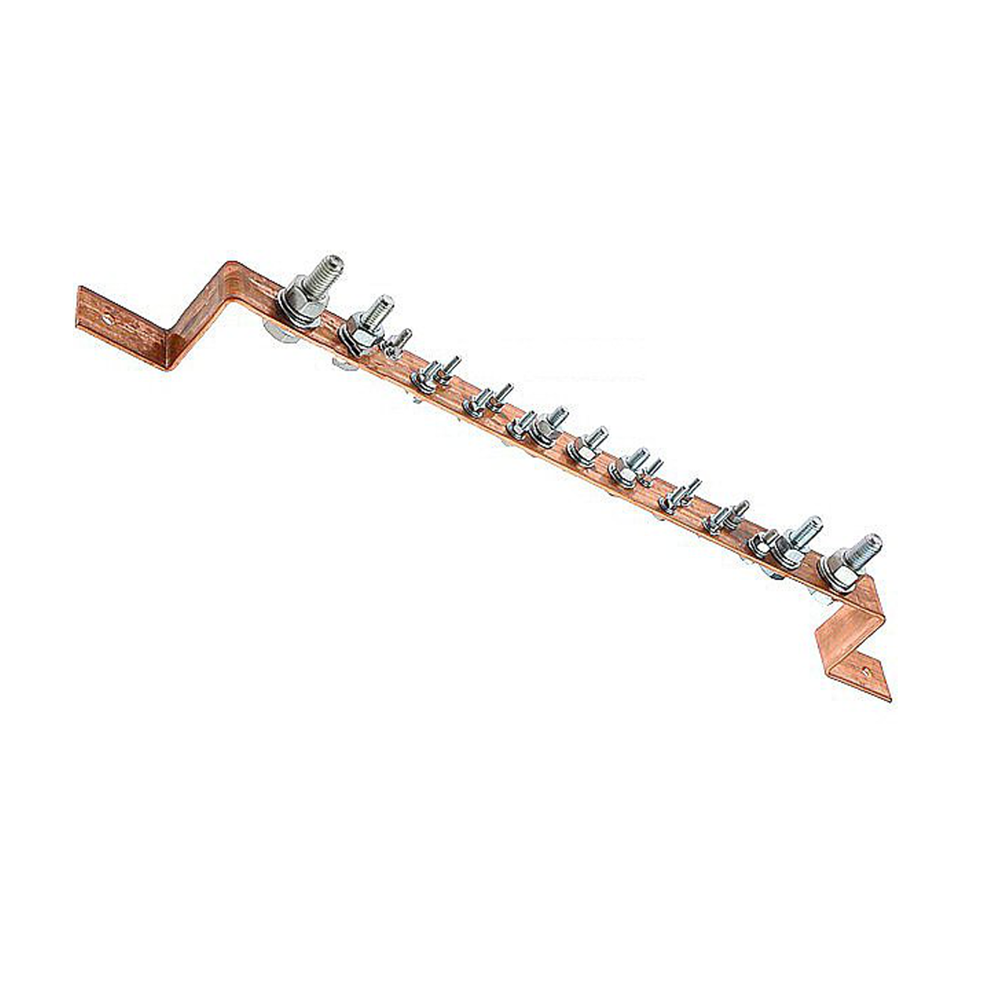 Cabeus CGB-PE-3.25-19 Шина PE медная 3х25 мм на 19 присоединений на монтажную плату от 500 мм, 340А