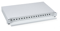 Cabeus ODF-19-16-ST Кросс бокс оптический 19" на 16 ST со сплайс пластиной, выдвижной (без пигтейлов и проходных адаптеров)