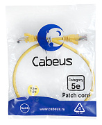 Cabeus PC-UTP-RJ45-Cat.5e-0.5m-YL-LSZH Патч-корд U/UTP, категория 5е, 2xRJ45/8p8c, неэкранированный,