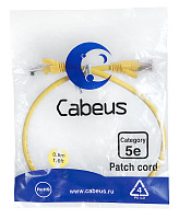 Cabeus PC-UTP-RJ45-Cat.5e-0.5m-YL Патч-корд UTP, категория 5e, 0.5 м, неэкранированный, желтый