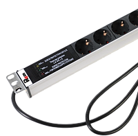 ЦМО R-16-10S-10C13-FI-1420-3 Вертикальный блок розеток Rem-16 с фил. и инд., 10&nbsp;&nbsp;Schuko, 10 C13, 16A, алюм.,33-48U, шнур 3м. R-16-10S-10C13-FI-1420-3