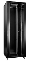 Cabeus SH-05C-47U80/100-BK Шкаф телекоммуникационный 19" напольный 47U 800x1000x2277mm (ШхГхВ) передняя стеклянная и задняя сплошная металлическая двери, ручка с замком, цвет черный (RAL 9004)