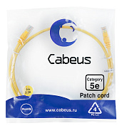 Cabeus PC-UTP-RJ45-Cat.5e-1m-YL Патч-корд UTP, категория 5e, 1 м, неэкранированный, желтый