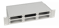 Cabeus FO-CS-19-6FP-GY Кросс бокс оптический 19" 2U на 6 адаптерных панелей, цвет серый