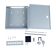 Cabeus FO-WL-8SC/2LC-FP-K Кросс Распределительный Настенный Мини до 8 портов SC/LC duplex (планка, ложемент) серый RAL 7035