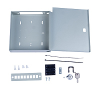 Cabeus FO-WL-8SC/2LC-FP-K Кросс Распределительный Настенный Мини до 8 портов SC/LC duplex (планка, ложемент) серый RAL 7035