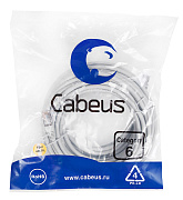 Cabeus PC-FTP-RJ45-Cat.6-15m-LSZH Патч-корд F/UTP, категория 6, 2xRJ45/8p8c, экранированный, серый, 