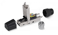 Cabeus 8P8C-SH-C6+ -TWP Коннектор с фиксатором кабеля и колпачком RJ-45(8P8C) под витую пару, категория до 6a, экранированный, для одножильного кабеля, для толстых жил 1.35-1.5мм(с оболочкой), со вставкой
