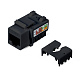 Cabeus KJ-RJ45-Cat.6-90-BK Вставка Keystone Jack RJ-45, категория 6, заделка тип 110, черная