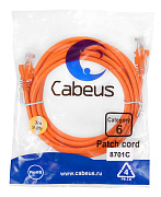 Cabeus PC-UTP-RJ45-Cat.6-3m-OR Патч-корд U/UTP, категория 6, 2xRJ45/8p8c, неэкранированный, оранжевый, PVC, 3м