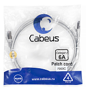 Cabeus PC-SSTP-RJ45-Cat.6a-2m-LSZH Патч-корд SSTP, категория 6a, 10G, S/FTP экранированный, LSZH, 2 м, серый