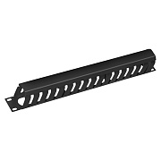 Cabeus JB07-1U-BK Кабельный органайзер 19" 1U с крышкой (метал) (Черный RAL 9004)