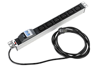 ЦМО R-16-6C19-A-440-3 Блок розеток Rem-16 с авт. 16А, 6 IEC 60320 C19, 16A, алюм., 19", шнур 3 м. R-16-6C19-A-440-3